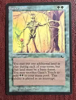 Gaea's Touch - MtG The Dark - Common NM 1994 - TEXT SHIFTED MISPRINT - Image 2