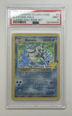 2021 POKEMON CELEBRATIONS CLASSIC COLL #2 BLASTOISE-HOLO PSA 9 - Image 1