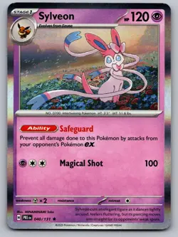 Sylveon 040/131 Holo Rare Prismatic Evolutions Pokemon Holo Near Mint - Image 1