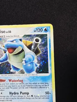 Blastoise 2/132 Swirl Holo Bleed Rare Pokemon 2007 Diamond Pearl Secret Wonders - Image 4