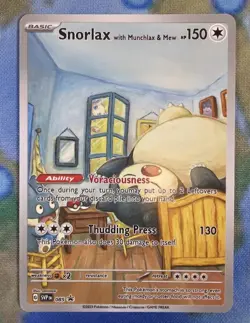 Snorlax with Munchlax & Mew: Van Gogh Pokemon Fan Art Card - Image 1