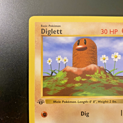 Diglett 47/102 1st Edition Shadowless Base Set Regular NM - Pokemon Card - Image 2