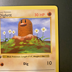 Diglett 47/102 1st Edition Shadowless Base Set Regular NM - Pokemon Card - Image 3