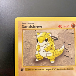 Sandshrew 62/102 1st Edition Shadowless Base Set Regular NM - Pokemon Card - Image 2