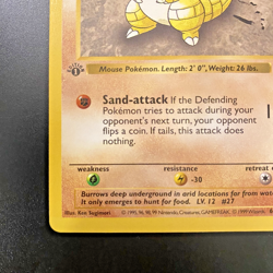 Sandshrew 62/102 1st Edition Shadowless Base Set Regular NM - Pokemon Card - Image 5