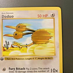 Doduo 48/102 1st Edition Shadowless Base Set Regular NM - Pokemon Card - Image 3