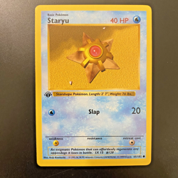 Staryu 65/102 1st Edition Shadowless Base Set Regular NM - Pokemon Card - Image 1
