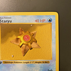 Staryu 65/102 1st Edition Shadowless Base Set Regular NM - Pokemon Card - Image 3