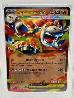 Pokemon Mega Camerupt EX 022/132 Me01: Mega Evolution Holo PSA 7 - Image 2