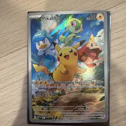 Pokemon TCG Pikachu SVP 027 Scarlet & Violet Black Star Promo Holo LP+ - Image 1