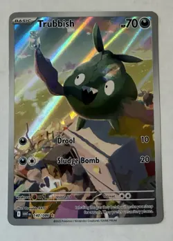 Trubbish 140/086 Sv: White Flare Illustration Rare Holo 70 HP Darkness - Image 1