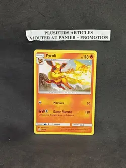 Carte Pokemon Pyroli Promo SM186 Soleil & Lune Francais - Image 1
