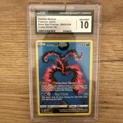 Pokemon Galarian Moltres SWSH284 CGC Gem Mint 10 Black Star Promo Crown Zenith - Image 1