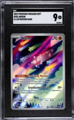 ⭐ 2023 Pokemon Paradox rift #201 Minior Illustration Rare SGC 9 - Image 1