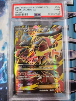 Pokemon M Lucario EX Full Art 55a/111 XY Mega Powers Promo English PSA 9 Mint - Image 1