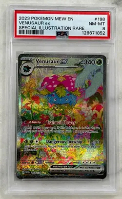 Venusaur ex - Scarlet Violet 151 - 198/165 - PSA 8 - NM-MT - Pokemon TGC - Image 1
