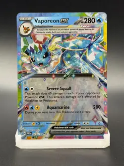 Pokemon Vaporeon EX 23/131 Prismatic Evolutions Ultra Rare Holo - Image 1