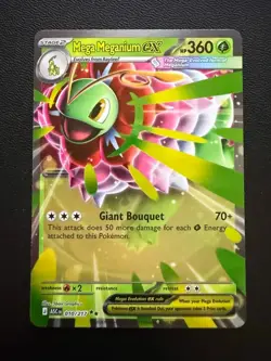 Pokemon ME: Ascended Heroes Mega Meganium ex 010/217 Double Rare - Image 1