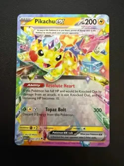 Pokemon TCG Pikachu EX 057/217 Ascended Heros Holo NM/Mint - Image 1