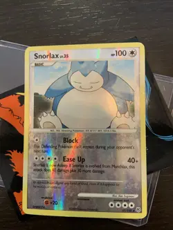 Snorlax 37/130 Diamond and Pearl Reverse Holo Rare Pokemon TCG HP - Image 1