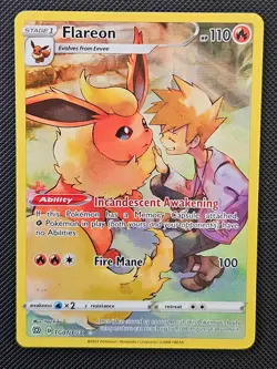 FLAREON TG01/TG30 HOLO BRILLIANT STARS TRAINER GALLERY POKEMON NM/M 2022 - Image 1