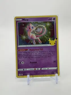 Mew Holo Rare Celebrations 011/025 Pokemon TCG Sword & Shield NM - Image 1