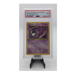Pokemon Gym Heroes Sabrina's Gastly 1st Edition PSA 9 93/132 English 2000 - Image 1
