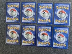 Pokemon TCG Base Set Wizards of the Coast Abra, Pikachu, Charmander Lot 8 Cards - Image 2