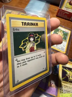 Pokemon TCG Erika Trainer Gym Heroes Holo Rare Card 16/132 2000 Unlimited - Image 4