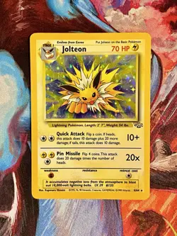 Jolteon ⭐ 4/64 Holo Rare Jungle 1999 Pokemon LP - Image 1