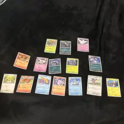12x Obsidian Flames Lot Pokemon Cards Deck Building 2023 + 3 Random Holo Cards - Image 1