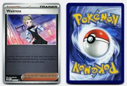 WAITRESS ASCENDED HEROES 215/217 NM C POKEMON REVERSE HOLO - Image 1