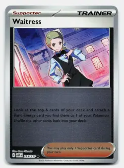 WAITRESS ASCENDED HEROES 215/217 NM C POKEMON REVERSE HOLO - Image 2