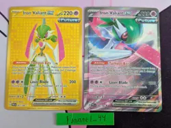 Pokemon Iron Valiant ex Bundle 89/182 261/182 Holo Ultra Rare Gold Paradox Rift - Image 1