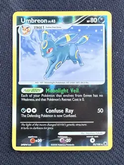 2008 Pokemon Umbreon 32/100 Majestic Dawn Rare Reverse Holo - LP - Image 1