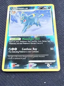 2008 Pokemon Umbreon 32/100 Majestic Dawn Rare Reverse Holo - LP - Image 2