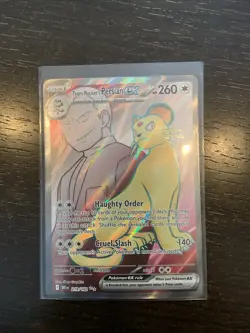 Team Rocket’s Persian Ex 219/182 Destined Rivals Full Art Pokemon TCG NM - Image 1