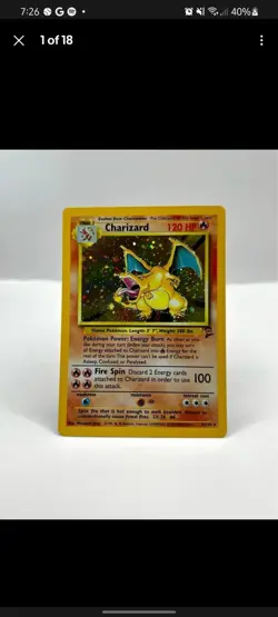 Pokemon - 4/130 Charizard Near Mint Holo Base Set 2 (Read Description!) - Image 1