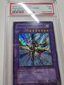 Yugioh! Gaia The Dragon Champion LOB-125 Reprint PSA 7 - Clean Front - Image 2