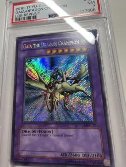 Yugioh! Gaia The Dragon Champion LOB-125 Reprint PSA 7 - Clean Front - Image 3