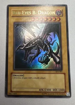 Yugioh Red-Eyes B. Dragon SDJ-001 Ultra Rare MP - Image 1
