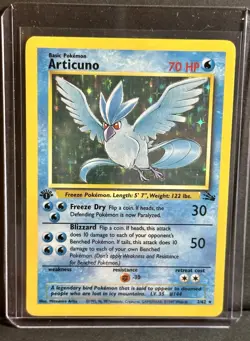 Articuno Holo Rare 1st Edition 2/62 - 1999 Fossil Pokemon TCG Card NM-M - Image 1