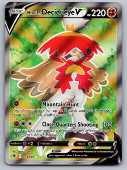 Hisuian Decidueye V 173/189 Ultra Rare Astral Radiance Pokemon Near Mint - Image 1