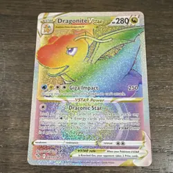 Pokemon TCG Dragonite VSTAR 081/078 Pokemon GO Secret Rare Full Art Holo VSTAR - Image 1