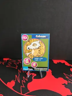 Pokemon PokeTrivia Cubone #104 Burger King The First Movie 1999 Vintage Card LP - Image 1