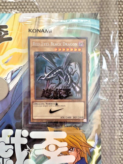 YuGiOh Nike Red Eyes Black Dragon Promo Card Set Coin Bag Jump Limited Japan - Image 3