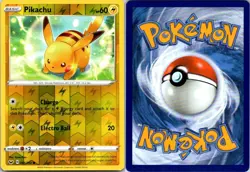 Pikachu 065/202 C Sword & Shield Pokemon Reverse Holo NM - Image 3