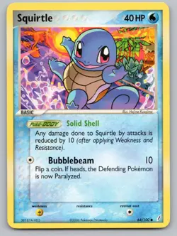 Squirtle 64/100 Common Crystal Guardians Pokemon Lightly Played - Image 1