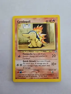 Cyndaquil Pokemon TCG Cyndaquil Neo Genesis 2000 WOTC Pokemon Card NM - Image 1