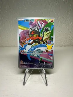 Litten Holo Mega Evo Promo Pokemon Card Collection 044 NM First Partner - Image 1